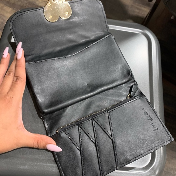 Victoria Secret black pink heart clutch wallet - Picture 2 of 7